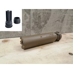 Pack Silencieux Ase Utra Dual 556-BL - 223 / 222 - Montage Borelock - Cerakote FDE + Cache flamme