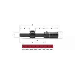 Lunette de chasse Burris Four XE - 1-4x24 - Réticule 3P4