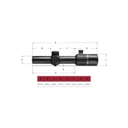 Lunette de chasse Burris RT6 - 1-6x24 - Réticule Ballistic 5X
