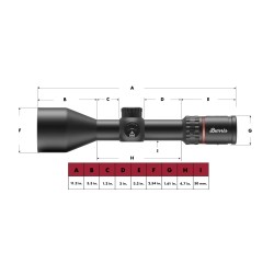 Lunette de chasse Burris 4A iII - 3-12x56 - Réticule 3P4