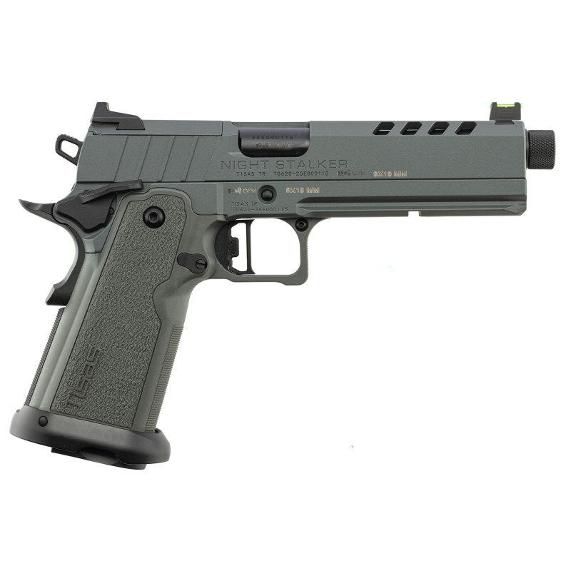 Pistolet Tisas 2011 Bull Barrel Full Frame Night Stalker - Cal. 9x19 - Canon 5.4'' Fileté - Gris platinium