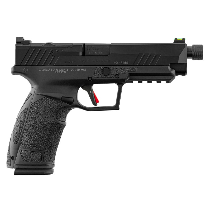 Pistolet Tisas PX-9 Tactical - Cal. 9x19 - Canon 5'' Fileté - Noir