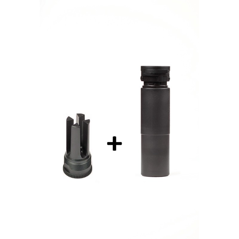 Silencieux Ase Utra Jet-Z CQBS-Borelock - Cal. 5.56 / 223 + Cache flame - 13x1 LH
