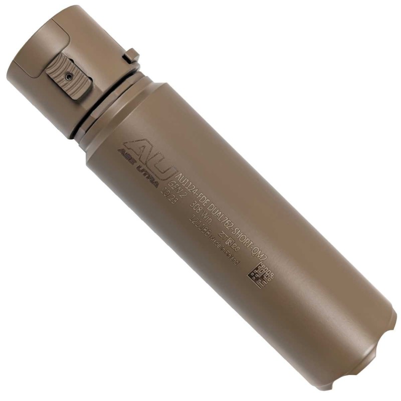 Silencieux Ase Utra Dual Short 762 Montage QM2 - Cal 7.62 / .30 - Cerakote FDE