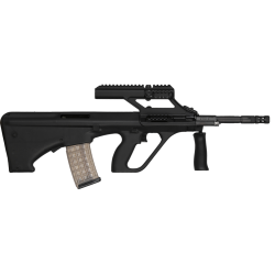 Carabine Steyr AUG A3-Z - QCB / Short Rail - Cal. 223 Rem - Lunette x1.5 Intégrée - Canon 41.7 mm - Noir