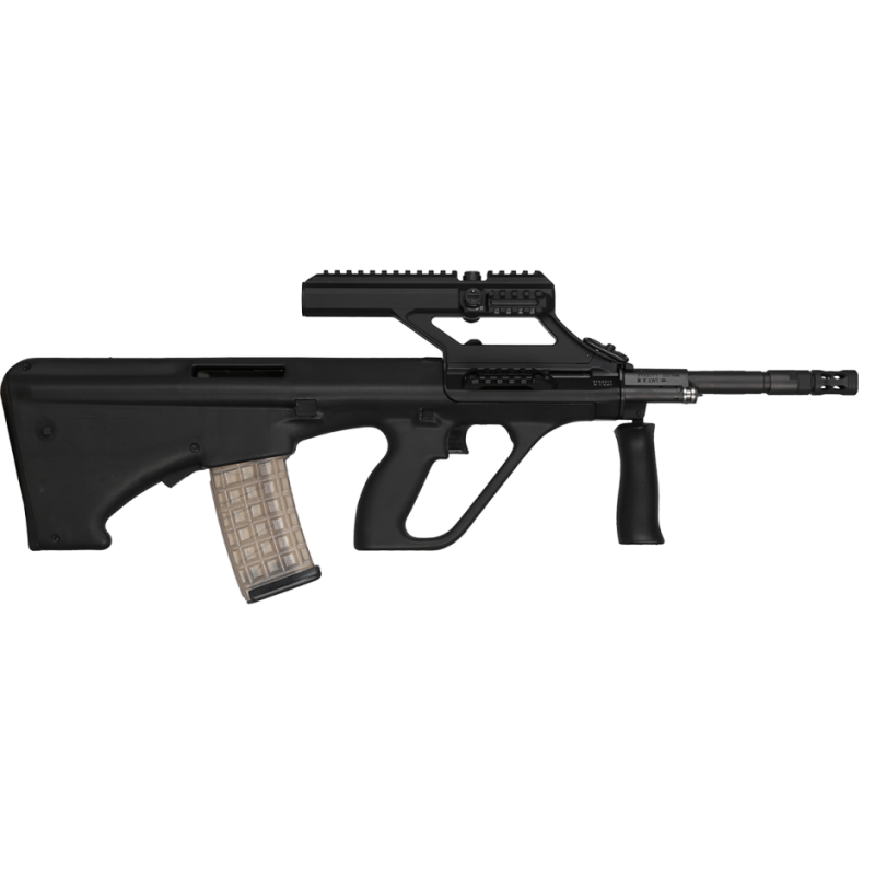 Carabine Steyr AUG A3-Z - QCB / Short Rail - Cal. 223 Rem - Lunette x1.5 Intégrée - Canon 41.7 mm - Noir