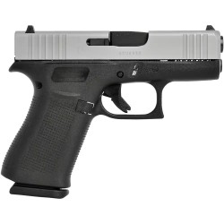 Pistolet Glock 43X Silver Slide - Cal. 9x19 - Silver Noir