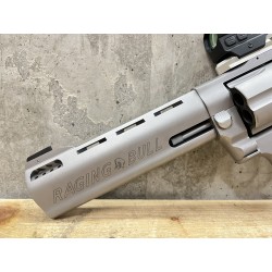 Pack d'occasion : Revolver Taurus Raging Bull - Cal. .44 Mag - Inox + Point Rouge Hawke Frontier + Matériel de rechargement