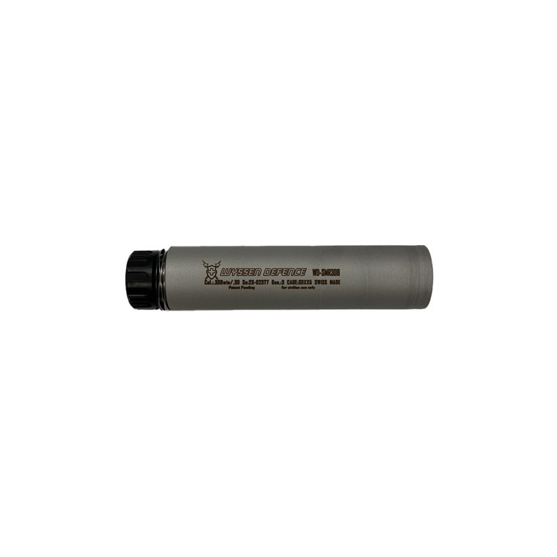 Silencieux Wyssen Defence Montage sur Cache flamme type A2 - Cal. 308 Win - Gris
