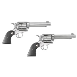 Promo Paire de Revolver Ruger Vaquero SASS - Cal. 45 Colt - Inox