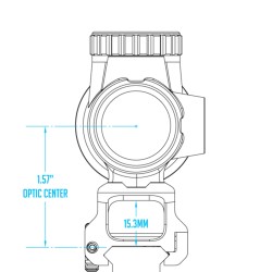 Montage Scalarworks Leap-05 Trijicon MRO QD - Hauteur 4.0 cm