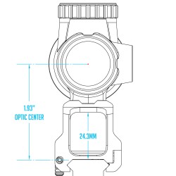 Montage Scalarworks Leap-05 Trijicon MRO QD - Hauteur 4.9 cm