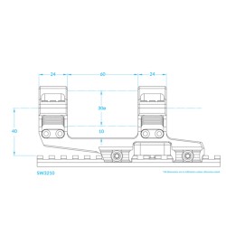 Montage ScalarWorks Fuse-02 Monobloc Cantilever - Diamètre 30 mm - Hauteur 4.0 cm