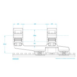 Montage ScalarWorks Fuse-02 Monobloc Cantilever - Diamètre 30 mm - Hauteur 4.3 cm