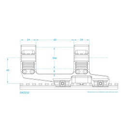 Montage ScalarWorks Fuse-03 Monobloc Cantilever - Diamètre 34 mm - Hauteur 4.0 cm
