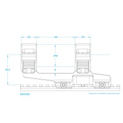 Montage ScalarWorks Fuse-03 Monobloc Cantilever - Diamètre 34 mm - Hauteur 4.3 cm